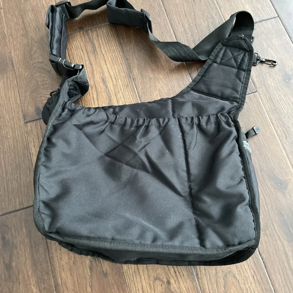 Diaper Dude Dad Diaper Bag Black Grey Heavy‎ Duty Multi Pocket Bag -